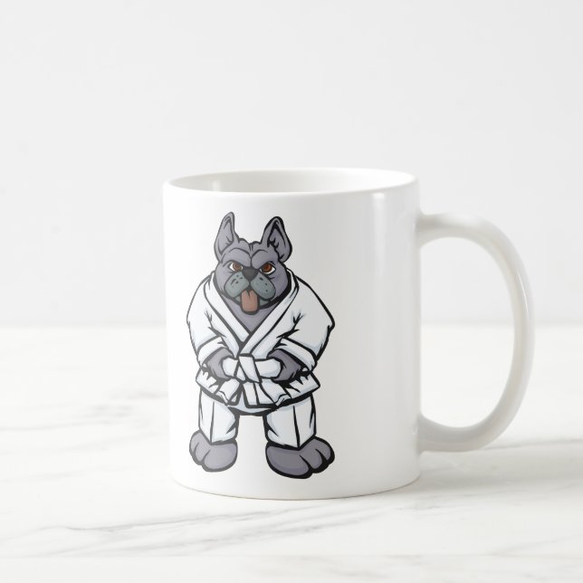 Bulldog jiu jitsu | choose background colour coffee mug (Right)