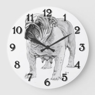 Bulldog Large Clock