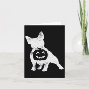 Bulldog Lazy Halloween Costume Cute Frenchie Pumpk Card