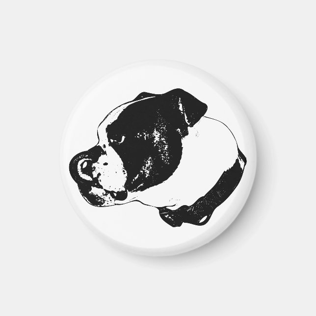 Bulldog Lick Fridge Magnet (Front)