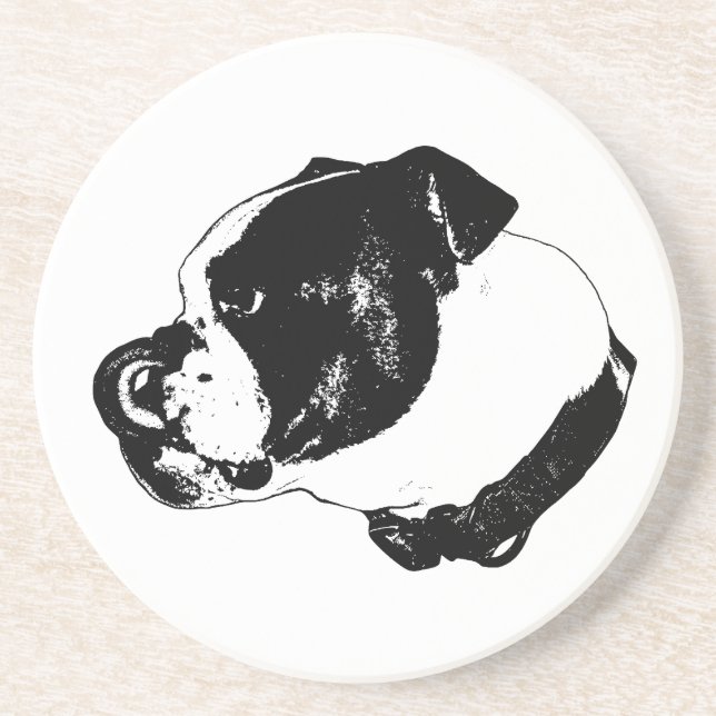 Bulldog Line Art Coaster (Front)