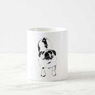 Bulldog—Look Up, Bold B&W Coffee Mug