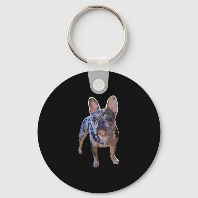 Bulldog Love  Key Ring (Front)