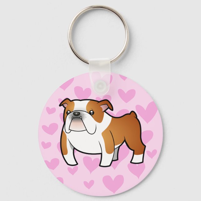 Bulldog Love Key Ring (Front)