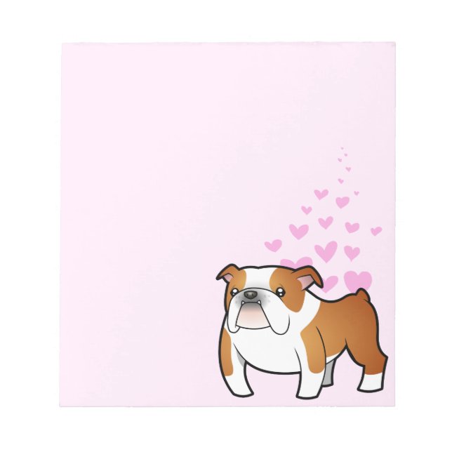 Bulldog Love Notepad (Front)