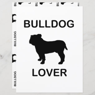 bulldog lover dual sided scrapbook paper