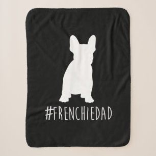Bulldog Lover Frenchie Dad French Bulldog Dad Sherpa Blanket