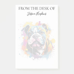 Bulldog Lover Monogrammed Notes
