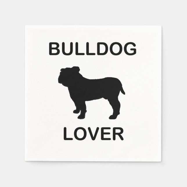 bulldog lover napkin (Front)