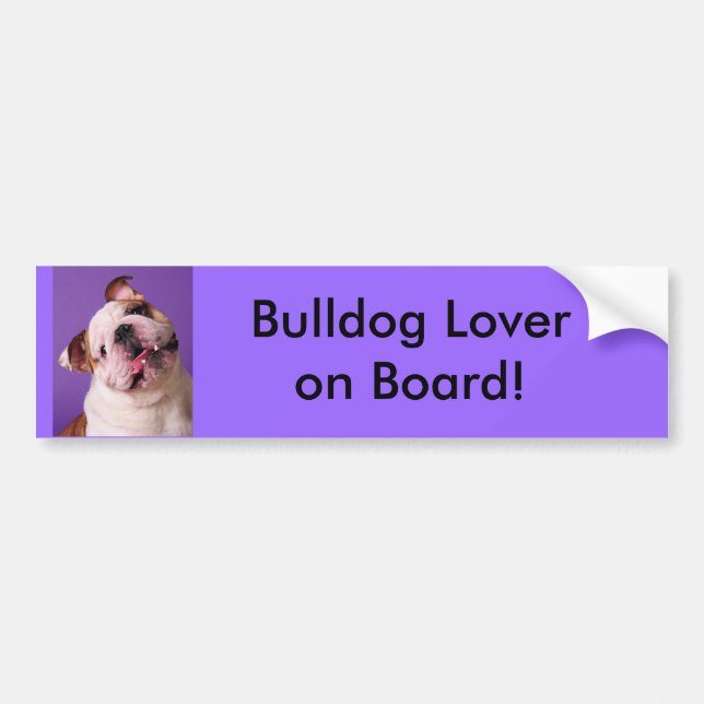 Bulldog Lover on Board! Bumper Sticker (Front)