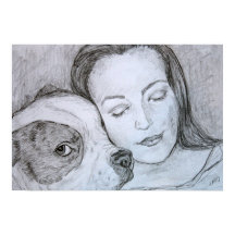 Bulldog Lover Pet Owner Pencil Art Drawing