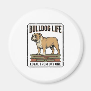 Bulldog Lover Shirt Vintage Engraved Dog Art_1 Magnet