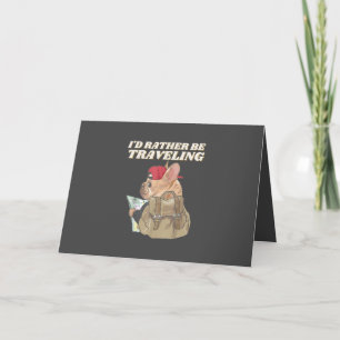 Bulldog Lovers I’d Rather Be Traveling Bulldog Holiday Card