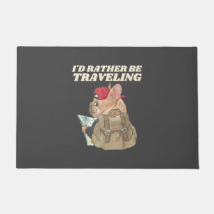 Bulldog Lovers I’d Rather Be Travelling Bulldog Doormat