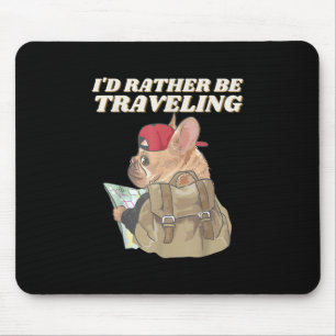 Bulldog Lovers I’d Rather Be Travelling Bulldog Mouse Mat