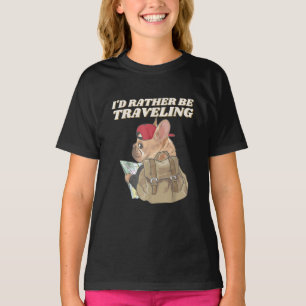 Bulldog Lovers   I’d Rather Be Travelling Bulldog T-Shirt