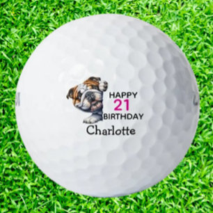 Bulldog-Loving Golfers Golf Balls
