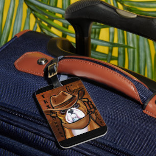 Bulldog luggage tag