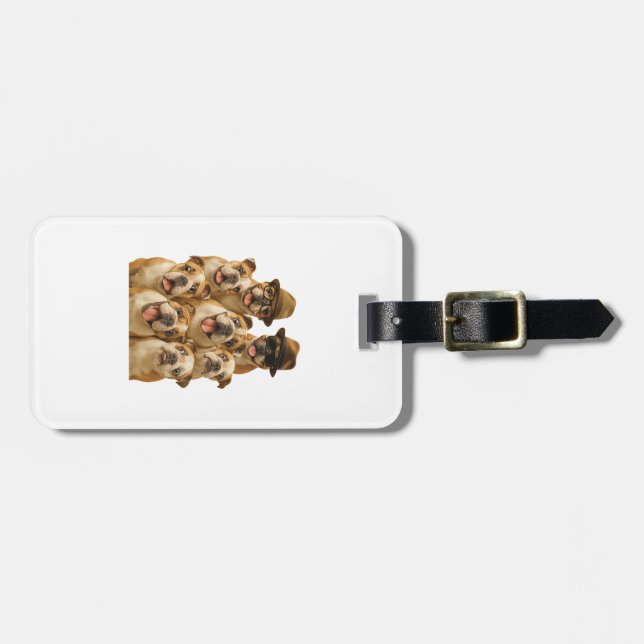 Bulldog Luggage Tag (Front Horizontal)