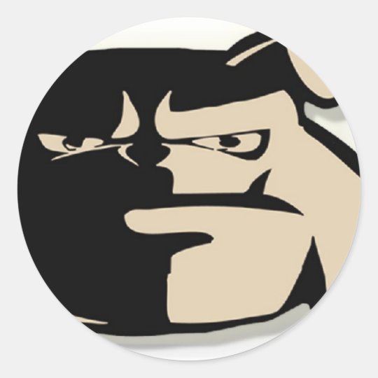 Bulldog Madness Signature logo Classic Round Sticker