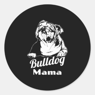 Bulldog Mama Classic Round Sticker