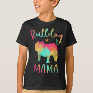 Bulldog Mama Colourful English Bulldog Gifts Dog M T-Shirt