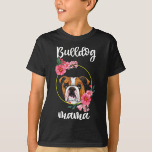 Bulldog Mama Floral T-Shirt