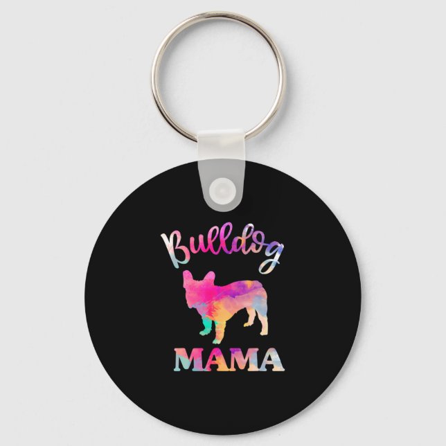 Bulldog Mama  Key Ring (Front)