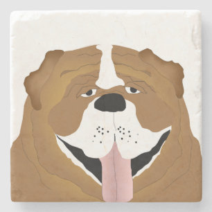 Bulldog Marble Stone Coaster