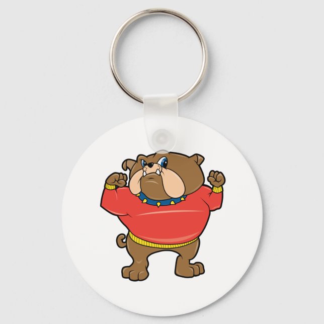Bulldog Mascot Key Ring (Front)