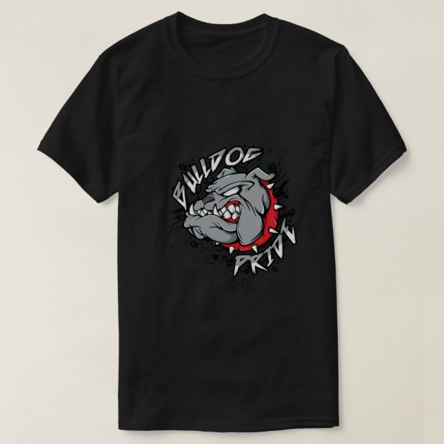 Bulldog Mascot Shirt English Bulldog Logo Pride An (Design Front)
