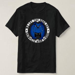 Bulldog Mascot We Let The Dogs Out School Sports  T-Shirt