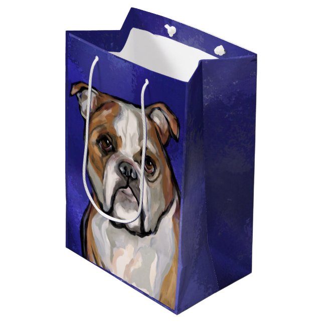 Bulldog          medium gift bag (Front Angled)