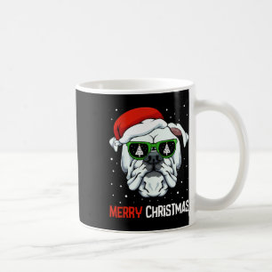 Bulldog Merry Christmas Pajama Cute Dog Santa Hat Coffee Mug