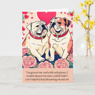 bulldog message happy birthday card