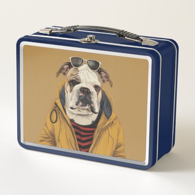 Bulldog  metal lunch box (Front)