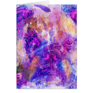 Bulldog Mixed Media All Occasions Blank Inside