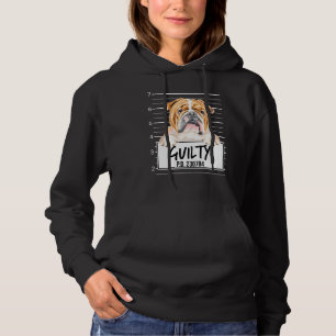 Bulldog Mugshot Guilty Dog Hoodie