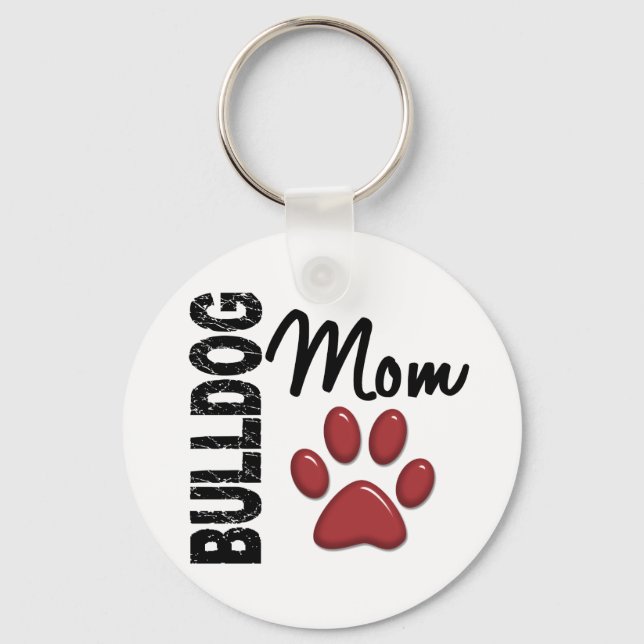 Bulldog Mum 2 Key Ring (Front)