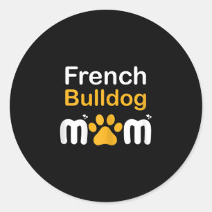 Bulldog Mum Classic Round Sticker