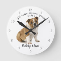 Bulldog Mum Clock