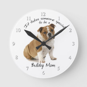 Bulldog Mum Clock
