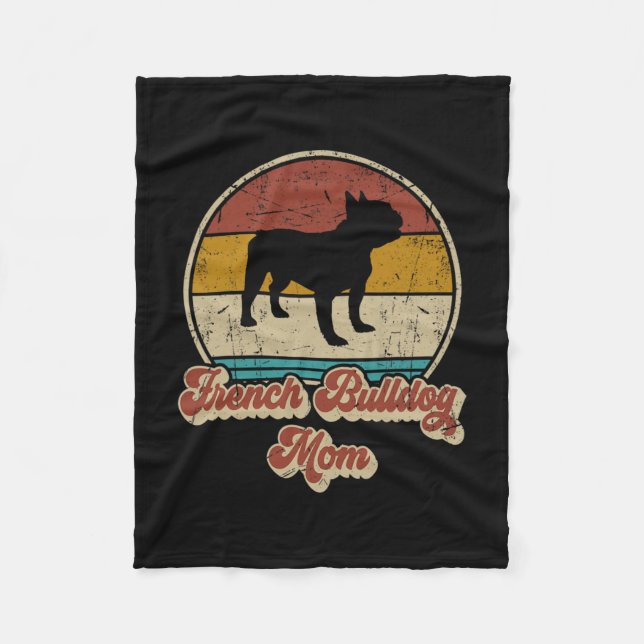 Bulldog Mum Dog Lover Gift For Women Frenchie Mama Fleece Blanket (Front)