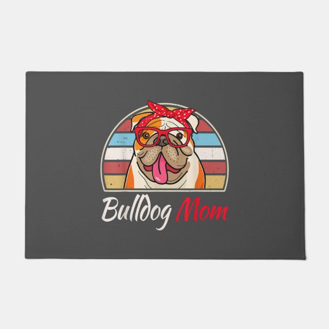 Bulldog Mum English Bulldog Lover Gifts  Women Doormat (Front)