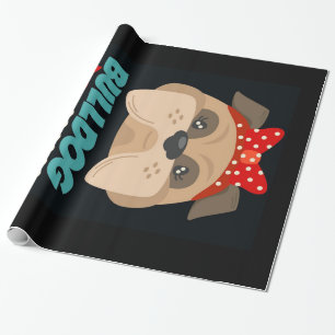 Bulldog Mum Personalised To My Mum Wrapping Paper
