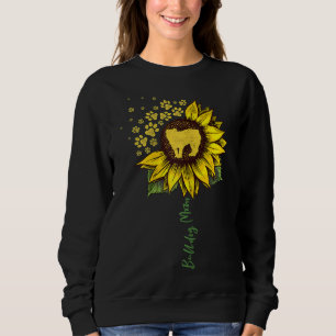 Bulldog Mum Sunflower English Bulldog Lover Gifts Sweatshirt