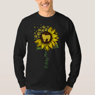 Bulldog Mum Sunflower English Bulldog Lover Gifts  T-Shirt