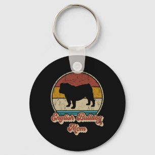 Bulldog Mum Women Dog Lover Gift Bulldog Vintage Key Ring