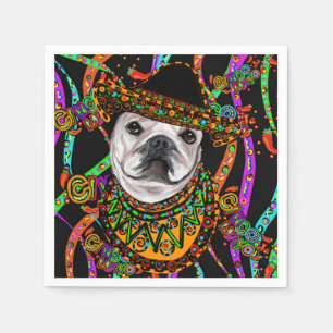 Bulldog napkin