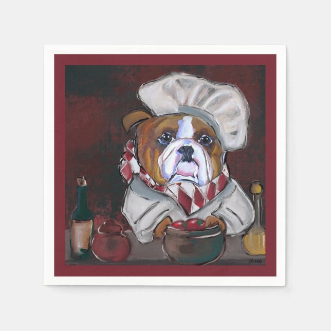 Bulldog  napkin (Front)